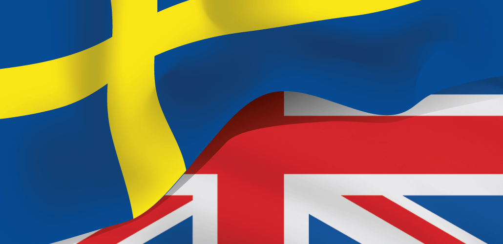 Sweden and UK Flag