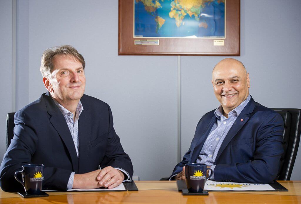 Morningside Chairman Dr Nik Kotecha OBE & CEO Tim Brady