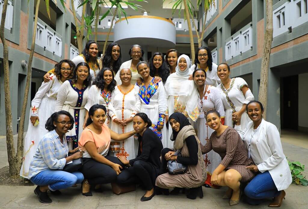 A group of women physicians in Ethiopia.