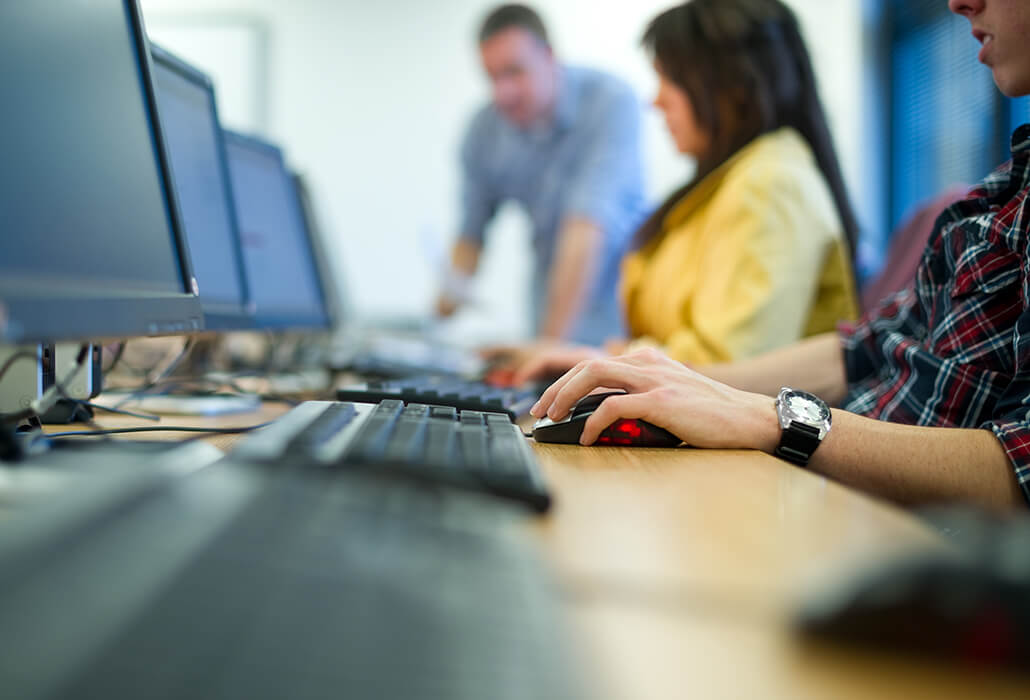 Man Working on Computer